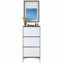 Hanah Home EB116 - 4717 Armario para Zapatos Nogal y Blanco